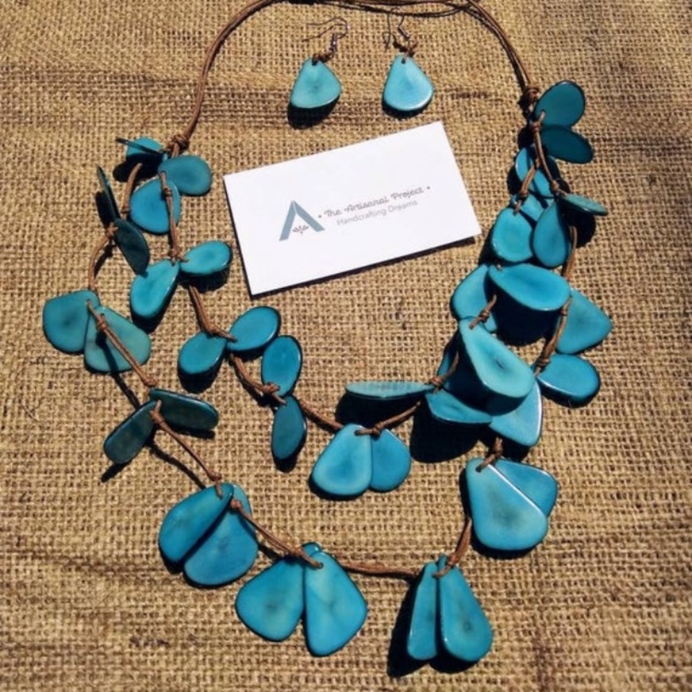 Tagua Nut Necklace / Organic Jewelry - Picture 3 of 3